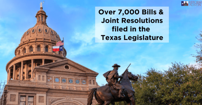 Today is the deadline to file bills in the Texas Legislature