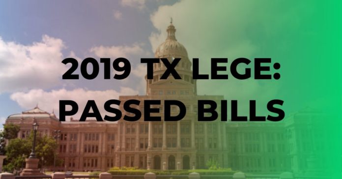 2019 TX LEGE_ PASSED BILLS