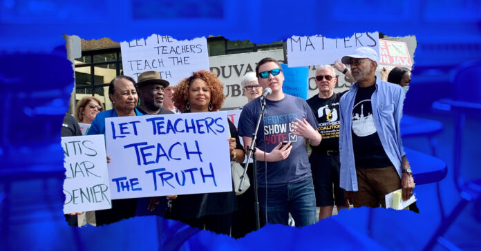 State-Rep_-James-Talarico-among-those-participating-in--read-in--protest-at-Texas-Capitol