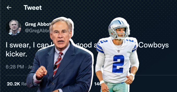 Greg Abbott Vs Cowboys- Brett Maher
