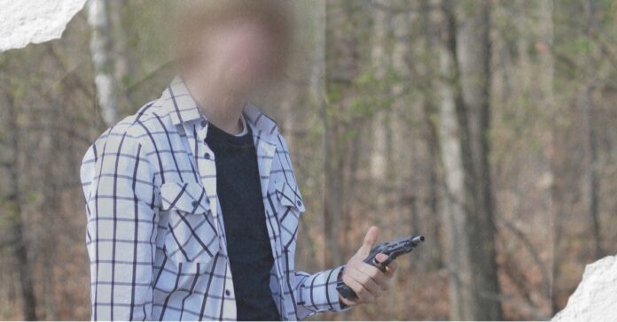 a teenager with a gun