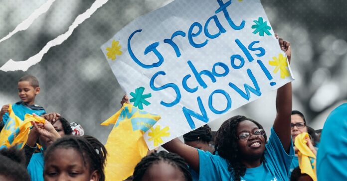 Parents protesting school choice